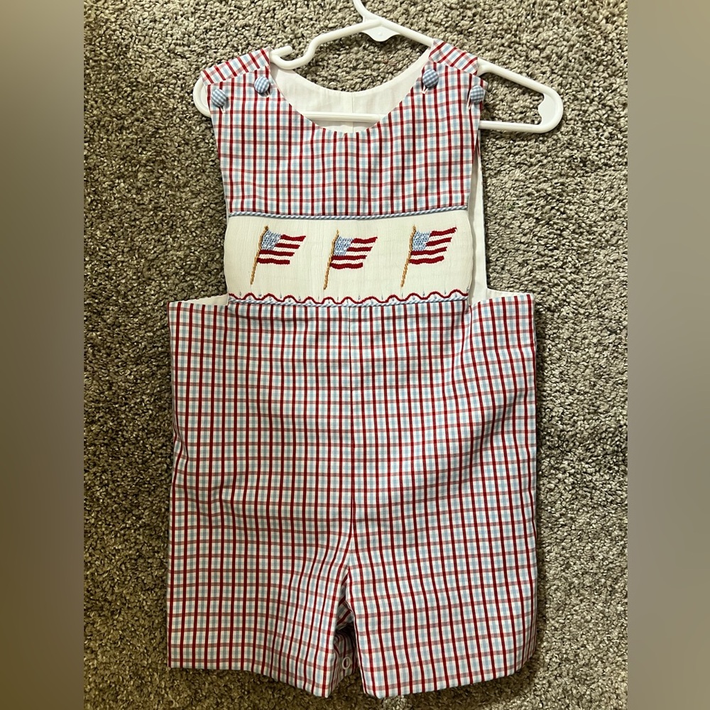 Shrimp and Grits Kids Jon Jon American Flag